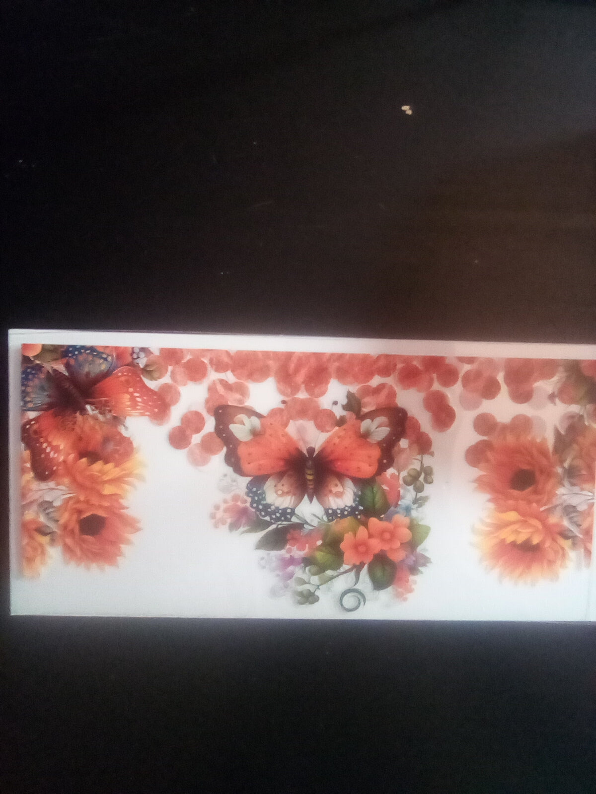 Orange flowers with butterflies