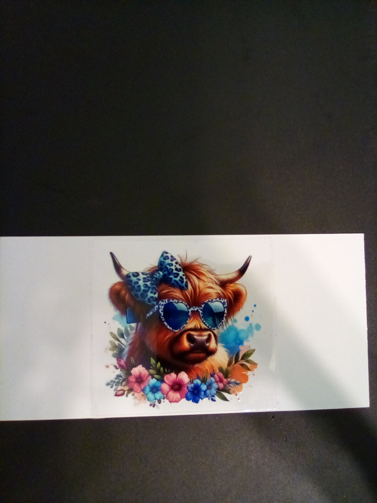 Highland Decal with Blue Bow