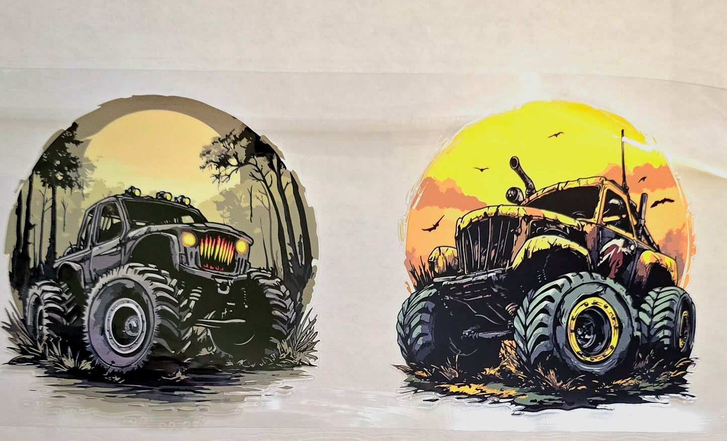 Kids Monster Trucks UV DTF