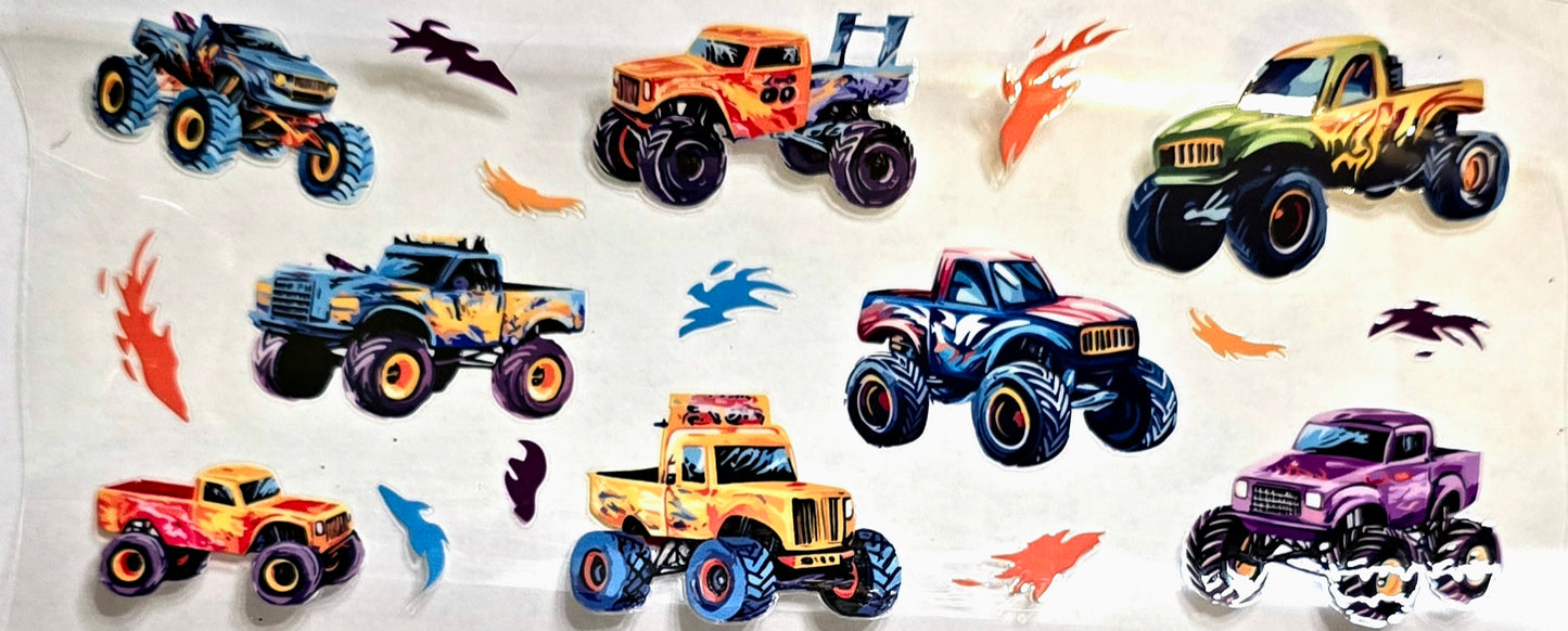Kids Monster Trucks UV DTF