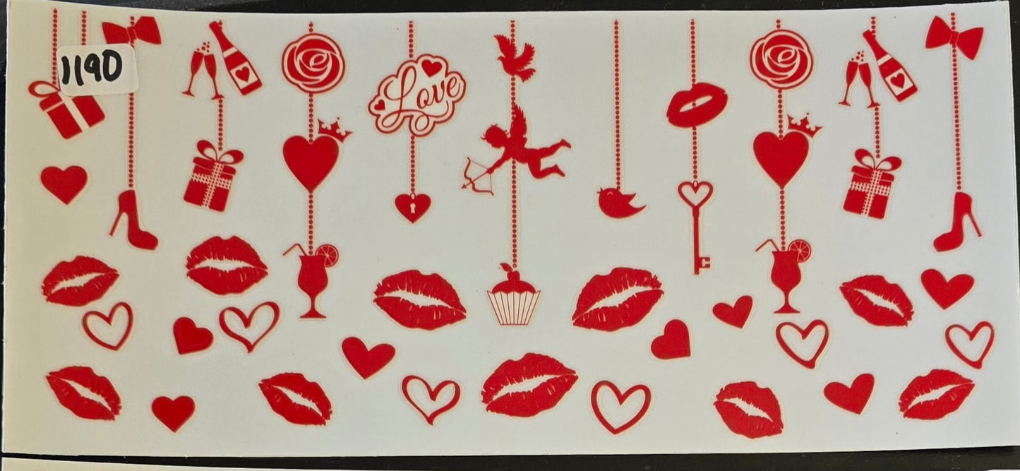 #1157 Hearts Lips Cupid