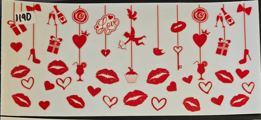 #1157 Hearts Lips Cupid