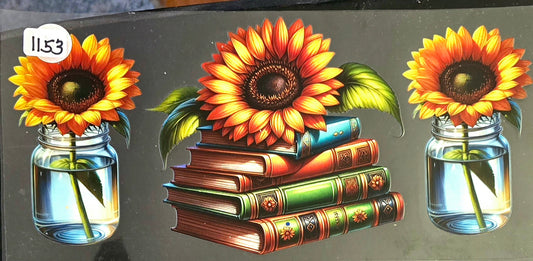 #1153 Sunflowers and Books