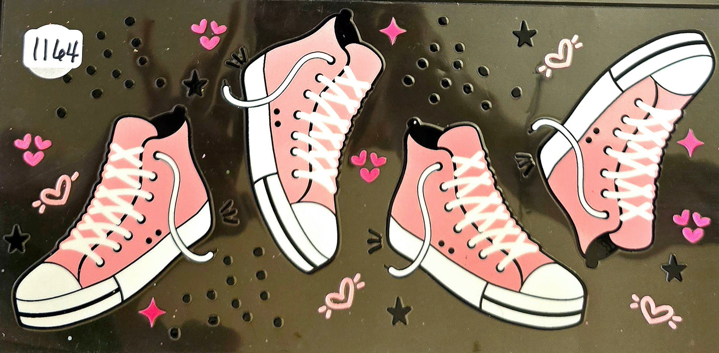 #1164 Pink Hi-top Tennis shoes