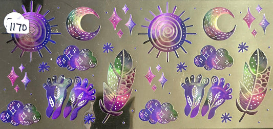 #1170 Sun, moon feathers