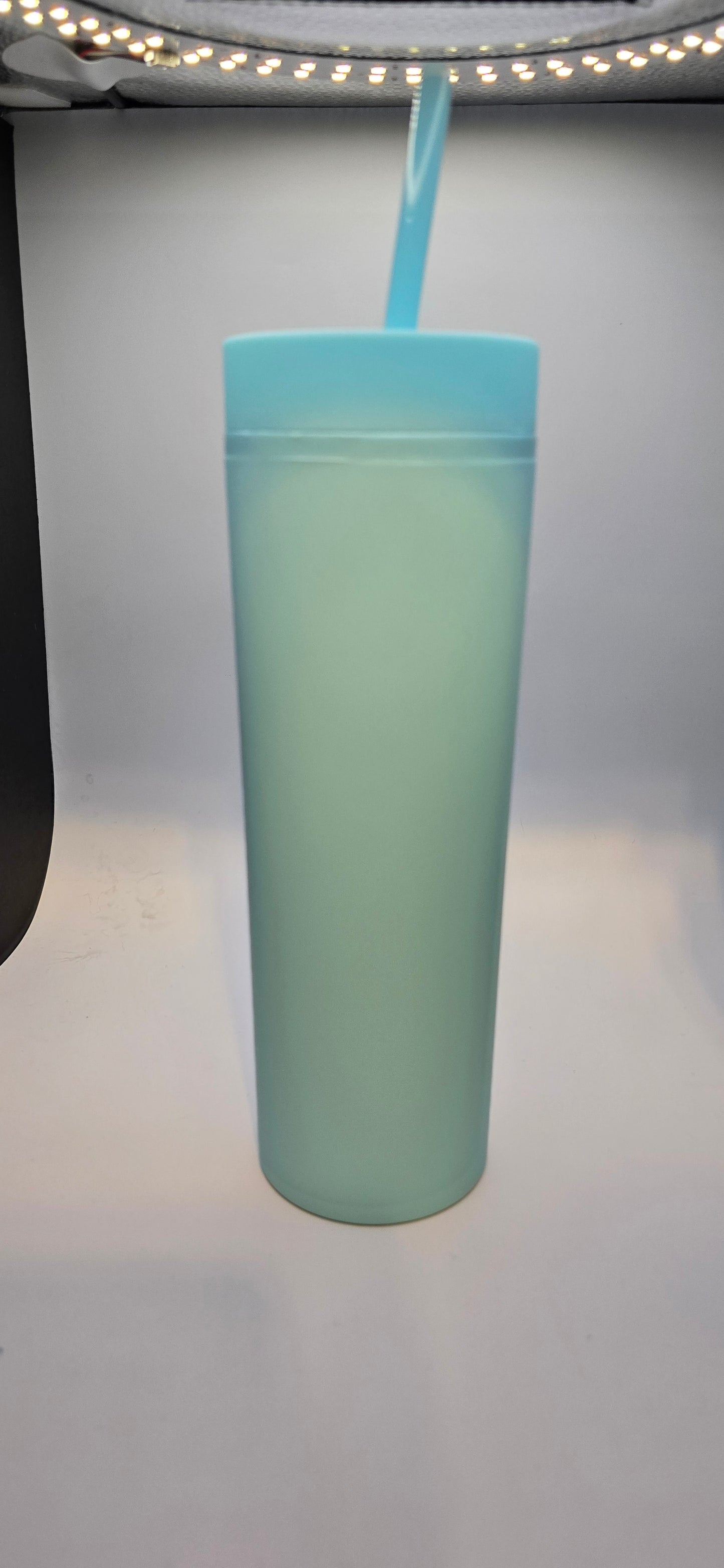 16 oz Blue skinny tumbler