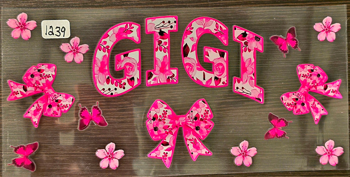 #1239 GIGI Bows flowers and butterflies