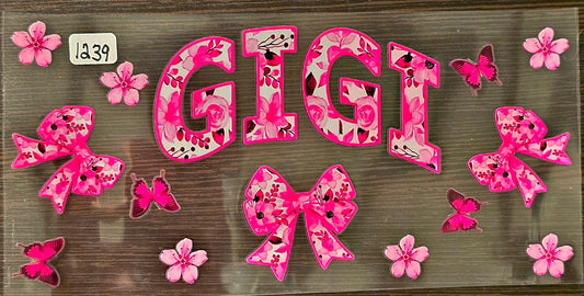 #1239 GIGI Bows flowers and butterflies