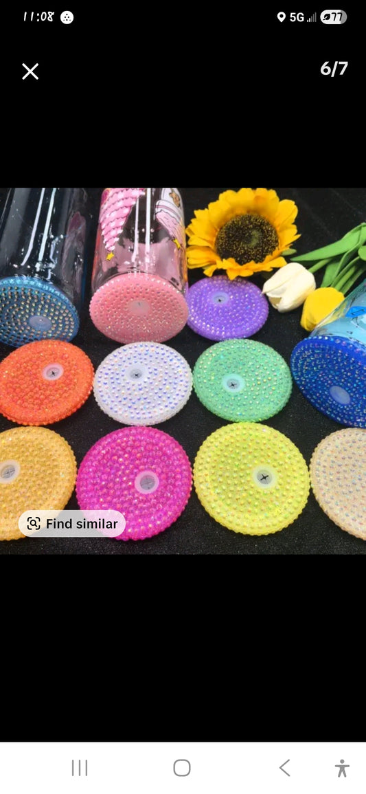 Rhinestone lids for 16 & 20 oz tumblers