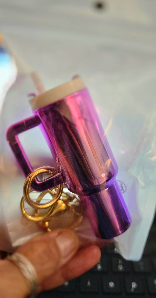 Pink metallic mini-tumbler
