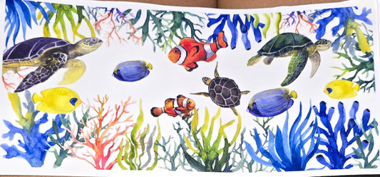 Turtles and fish