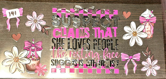 #141 Suspect claims she loves people