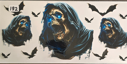 #182 Blue eyed skeleton