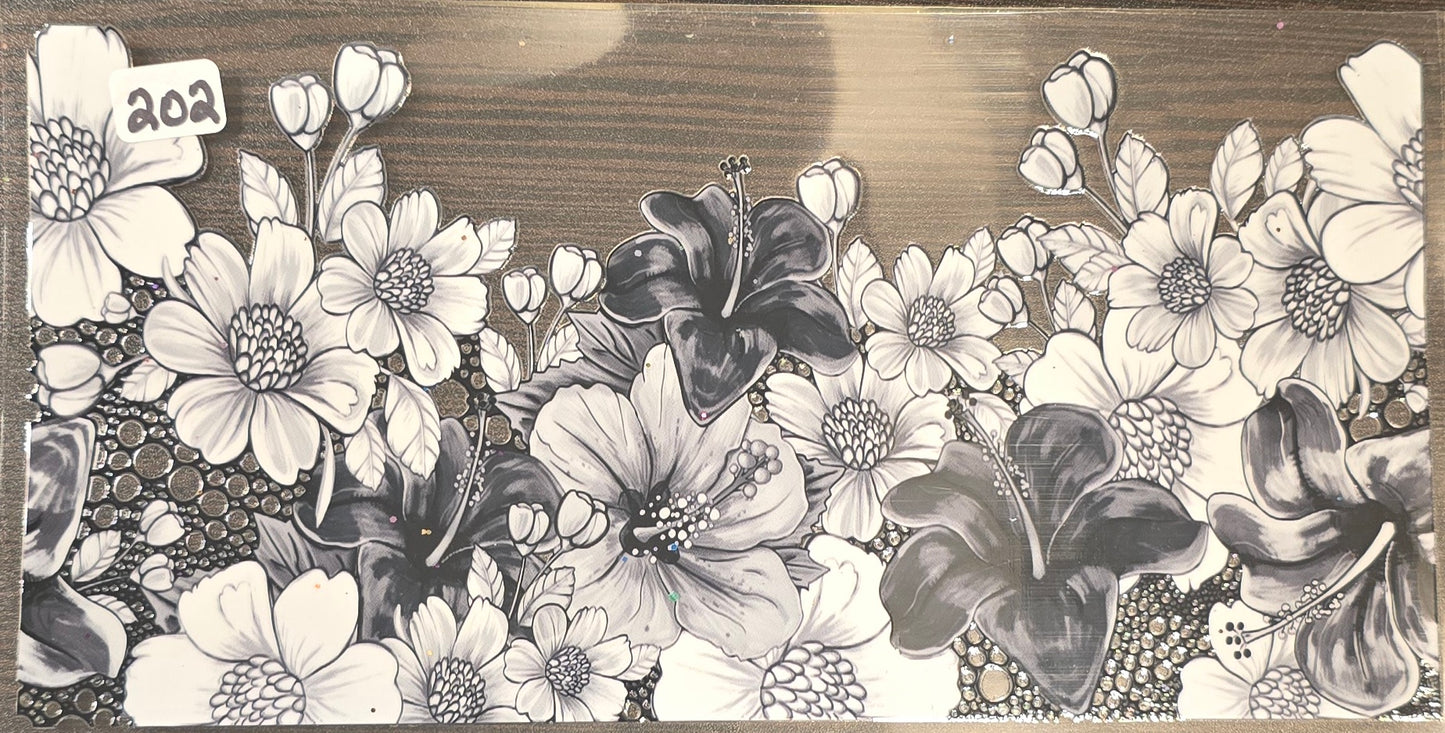 #202 Black flowers