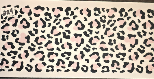 #224 Pink and Black leopard