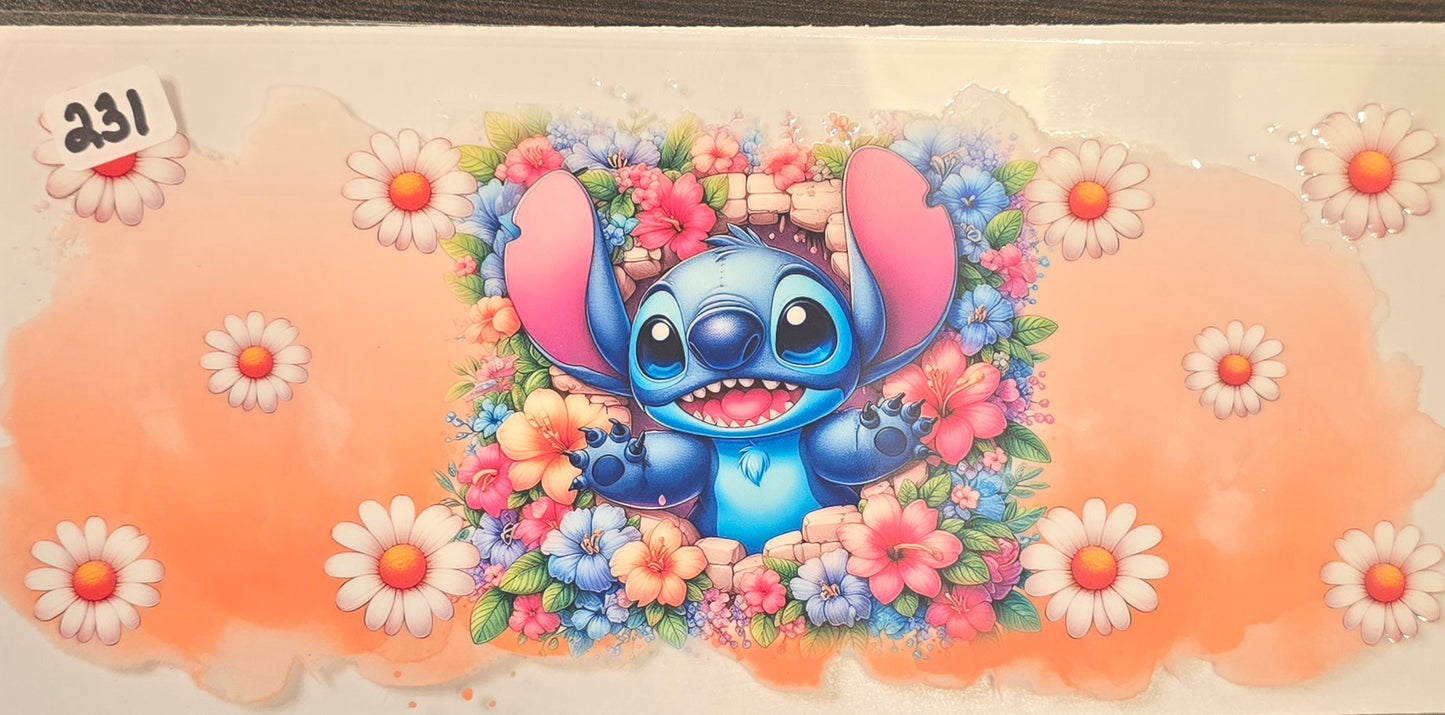 #203 Stitch white daisies