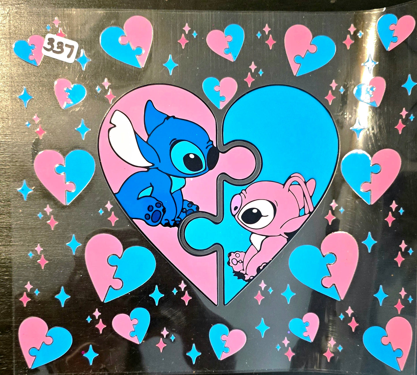 #337 Lilo & Stitch Puzzle hearts 40 oz or any size