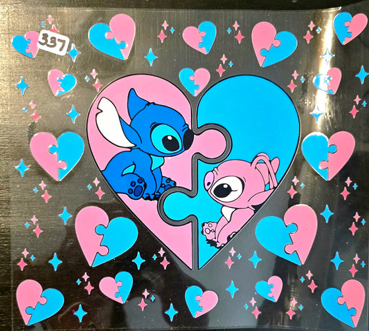 #337 Lilo & Stitch Puzzle hearts 40 oz or any size