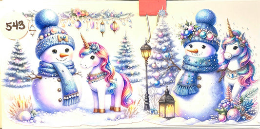 #543 Snowman and unicorn