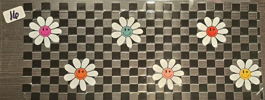 #16 Checkered smiley faces