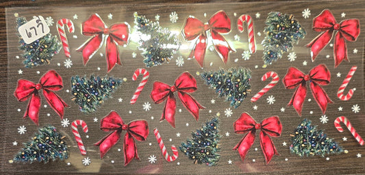 #677 Christmas trees, bows, and candy canes
