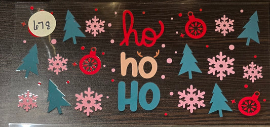 #678 Hohoho Christmas trees and snowflakes