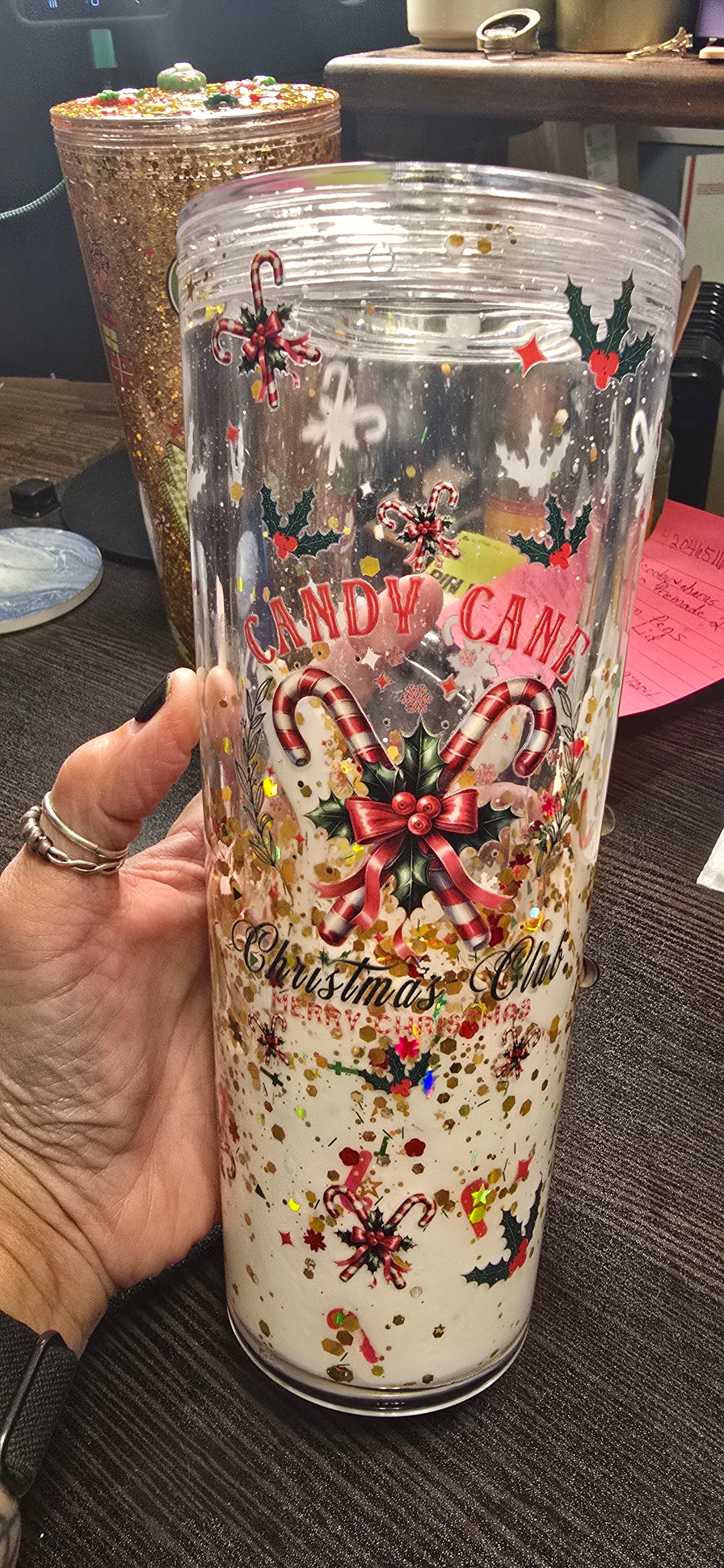 24 oz Candy Cane Lava Christmas Cup