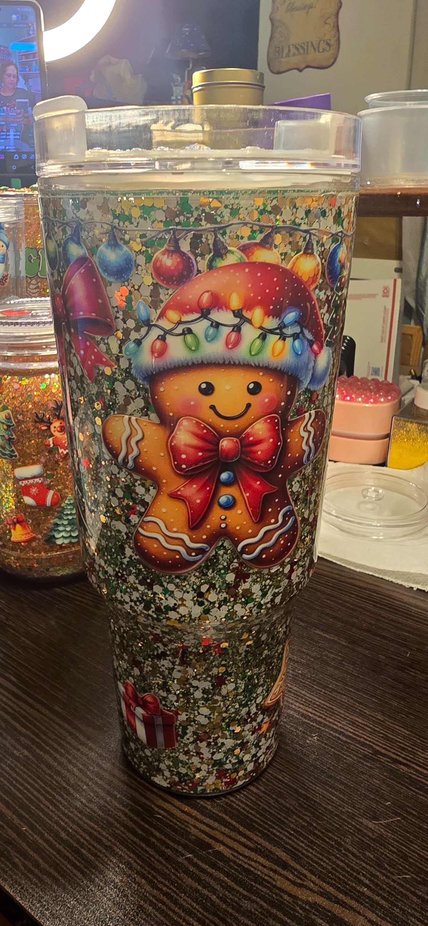 40 oz Gingerbread Christmas Cup