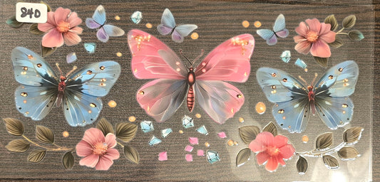 #840 Butterflies and flowers