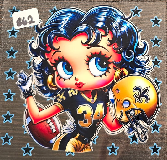 #862 Betty Boop New Orlean Saints