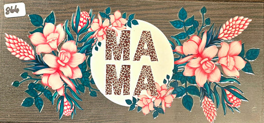 #866 Mama Leopard with flowers