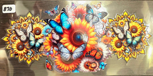 #870 Flowers and Butterflies
