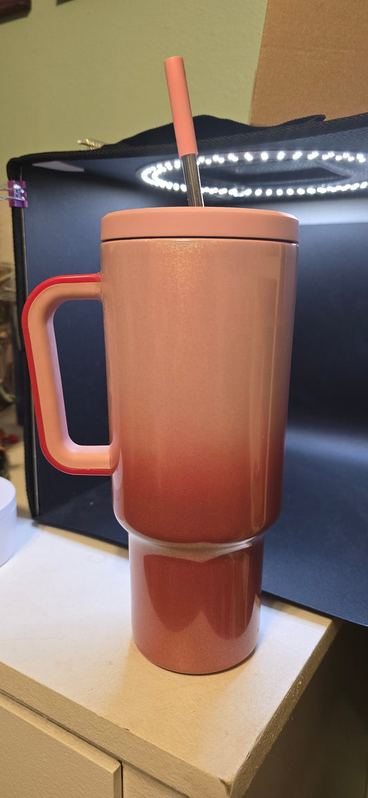 30 oz Gradiated Shimmer Pink Tumbler