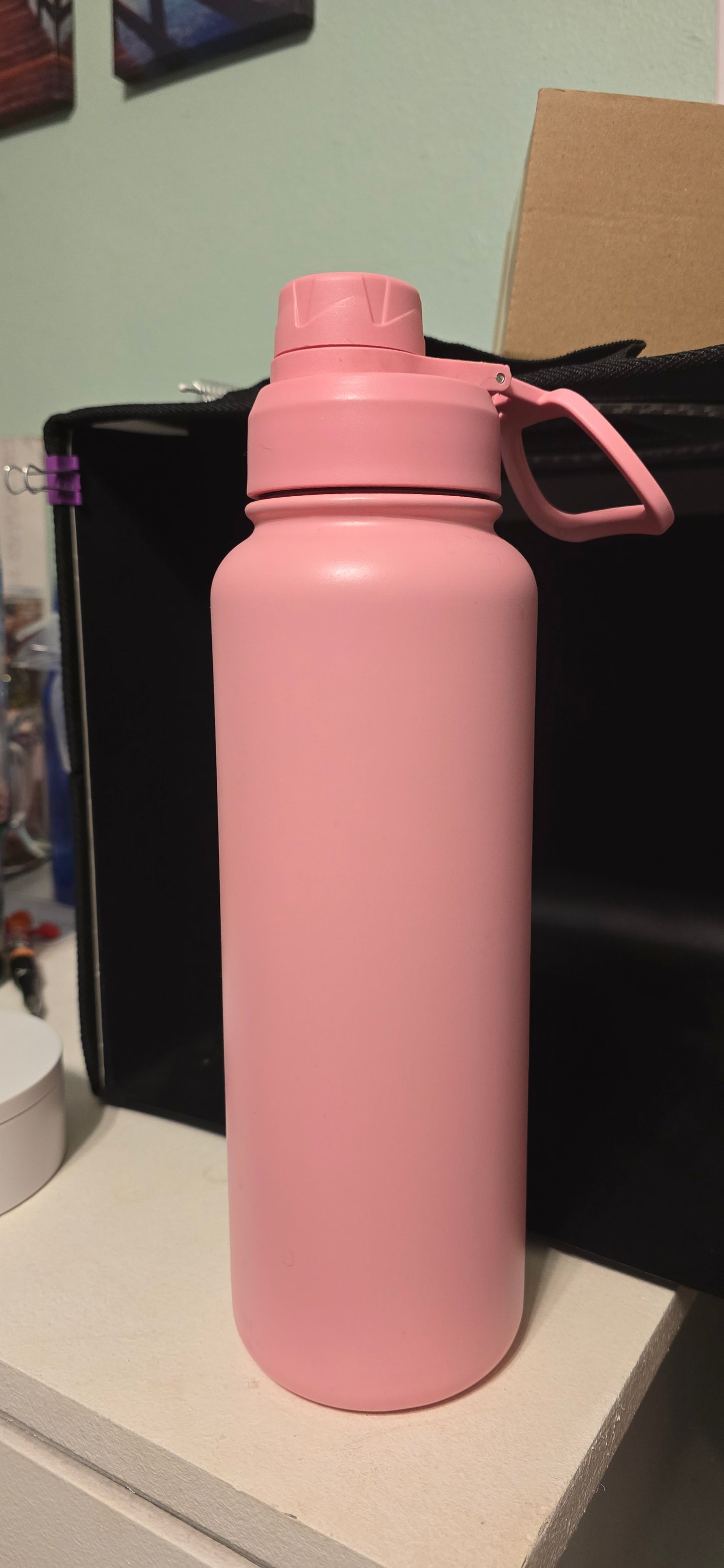 40 oz. Pearl Blush Pink Stainless Steel Water Bottle