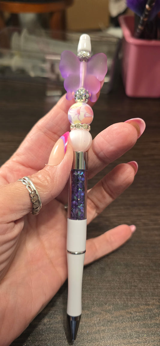 Glitter pen-Butterfly pen