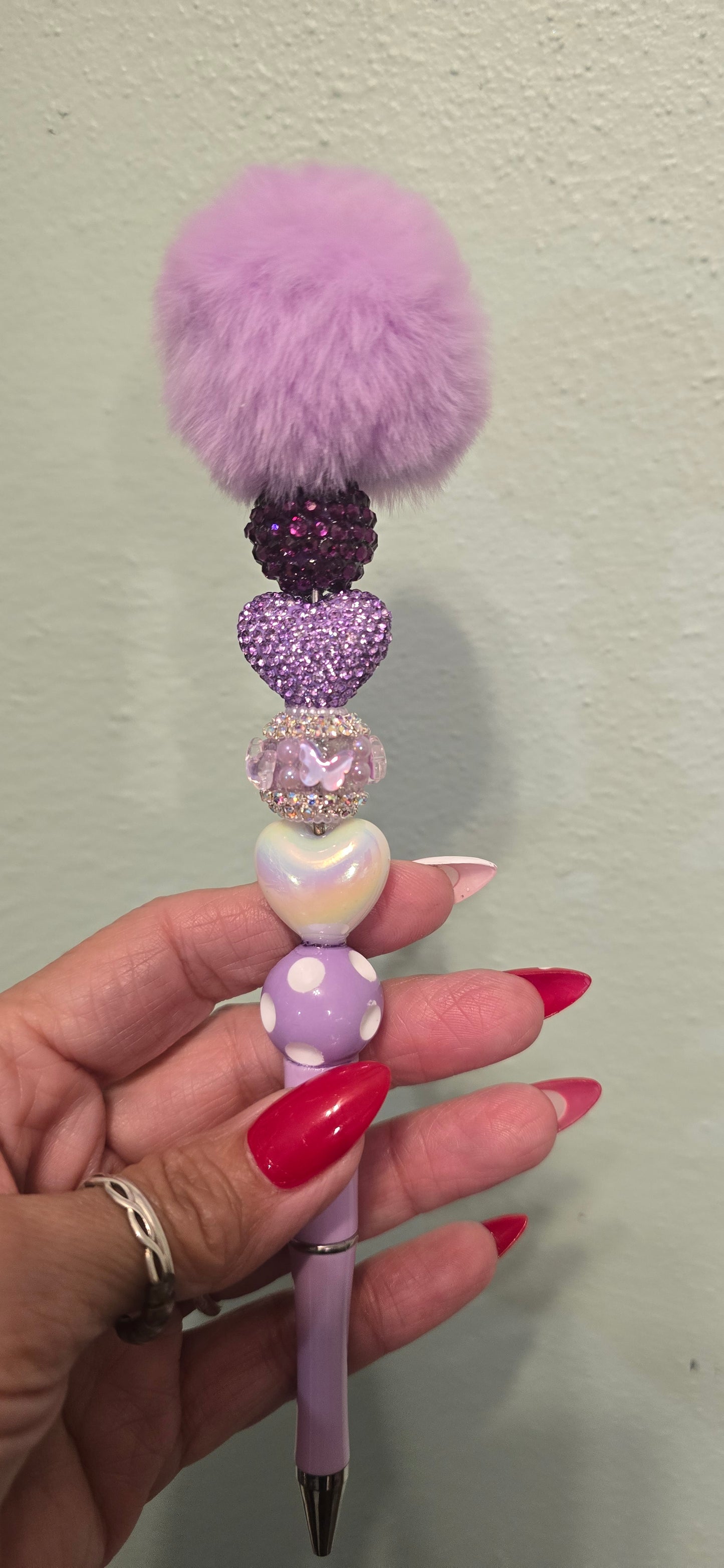 *SOLD* Purple Fuzzy Top Pen