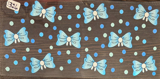 #1326 Blue Bows and dots