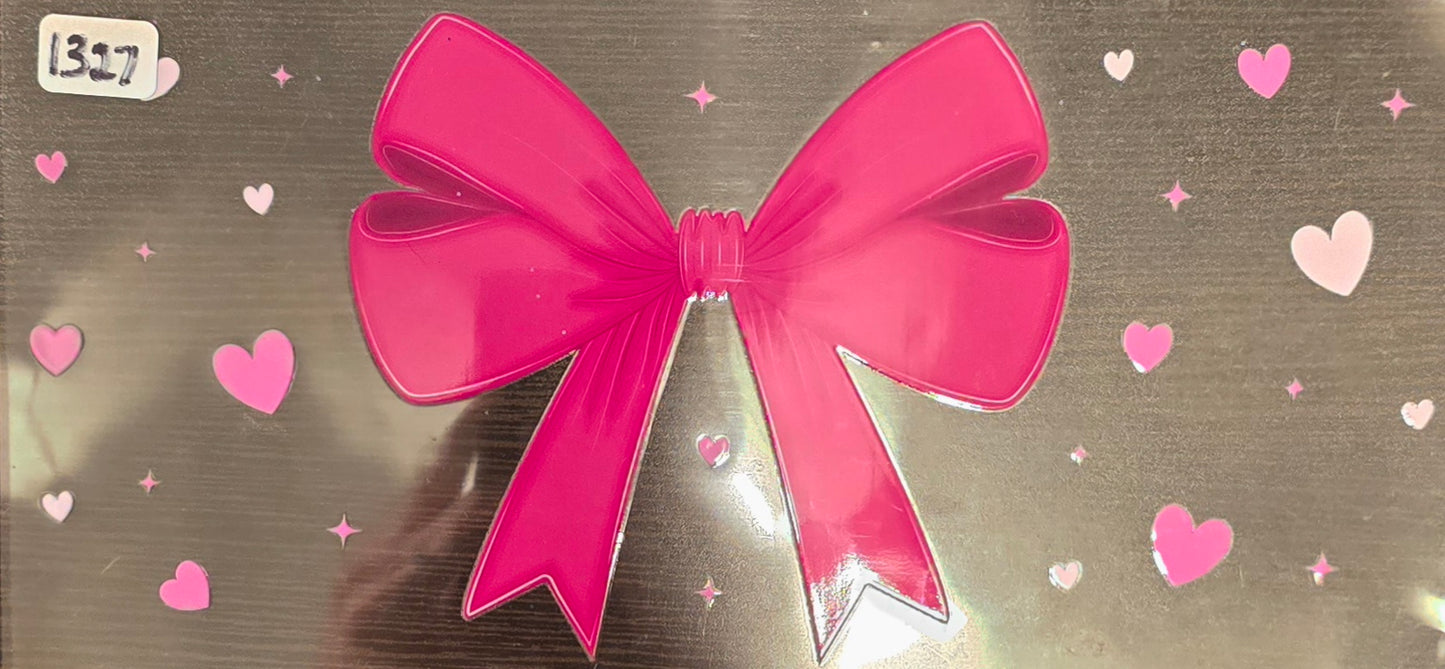 #1327 Bow with hearts and stars