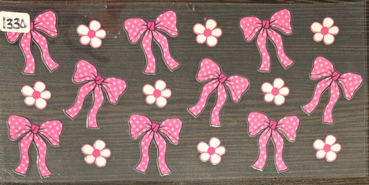 #1330 Polka dotted Bows and Flowers