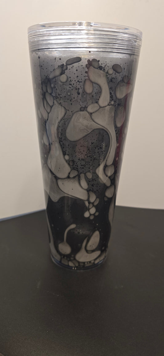 24 oz Grey and black pebble lava