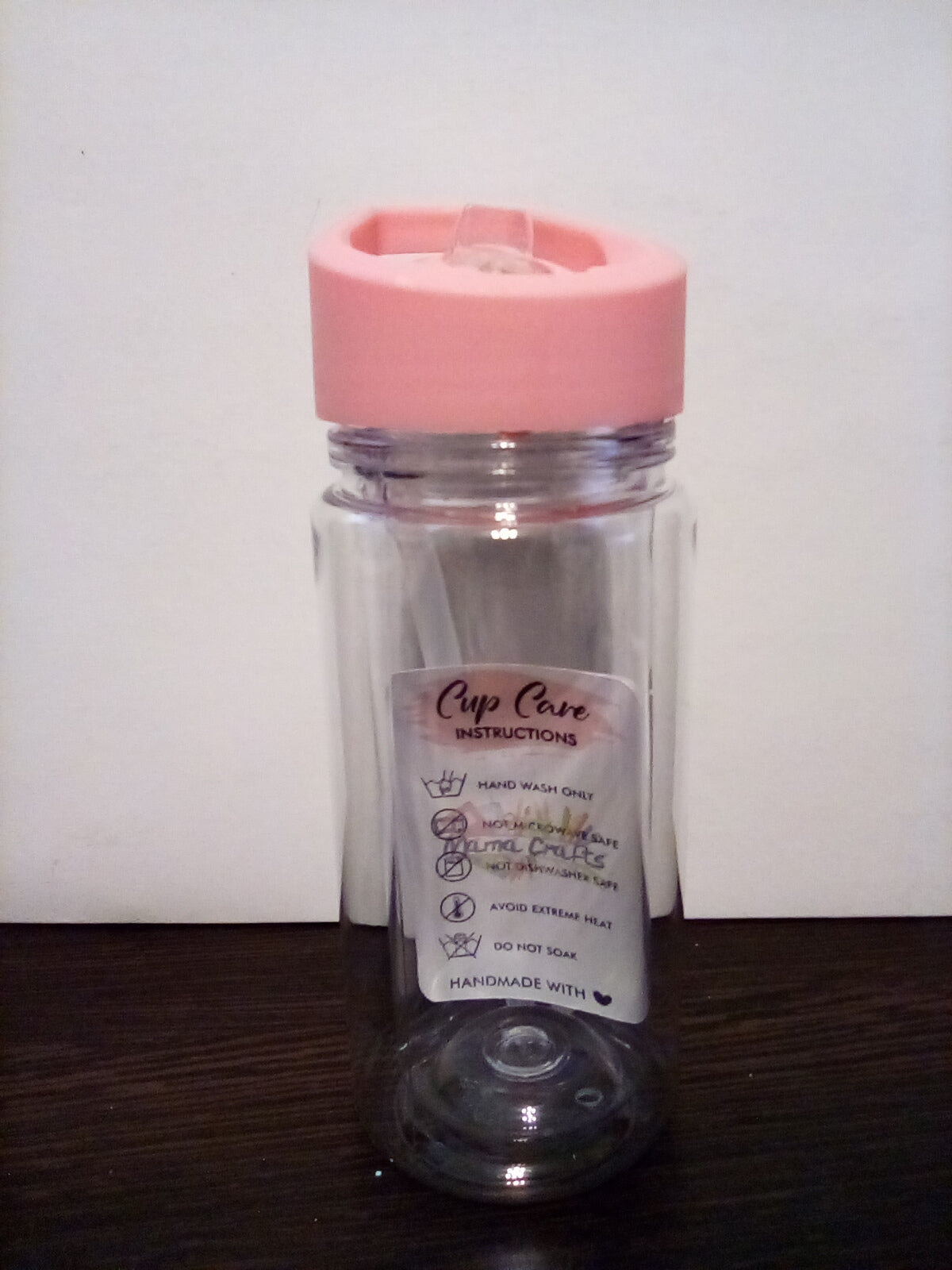 Light Pink-Kid Tumbler with flip up straw
