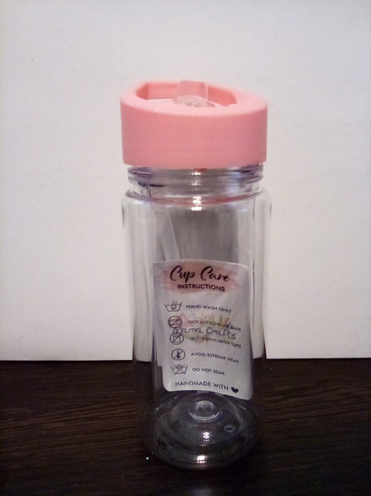 Light Pink-Kid Tumbler with flip up straw