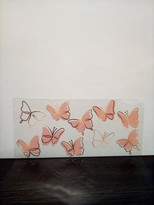 Butterflies light peach