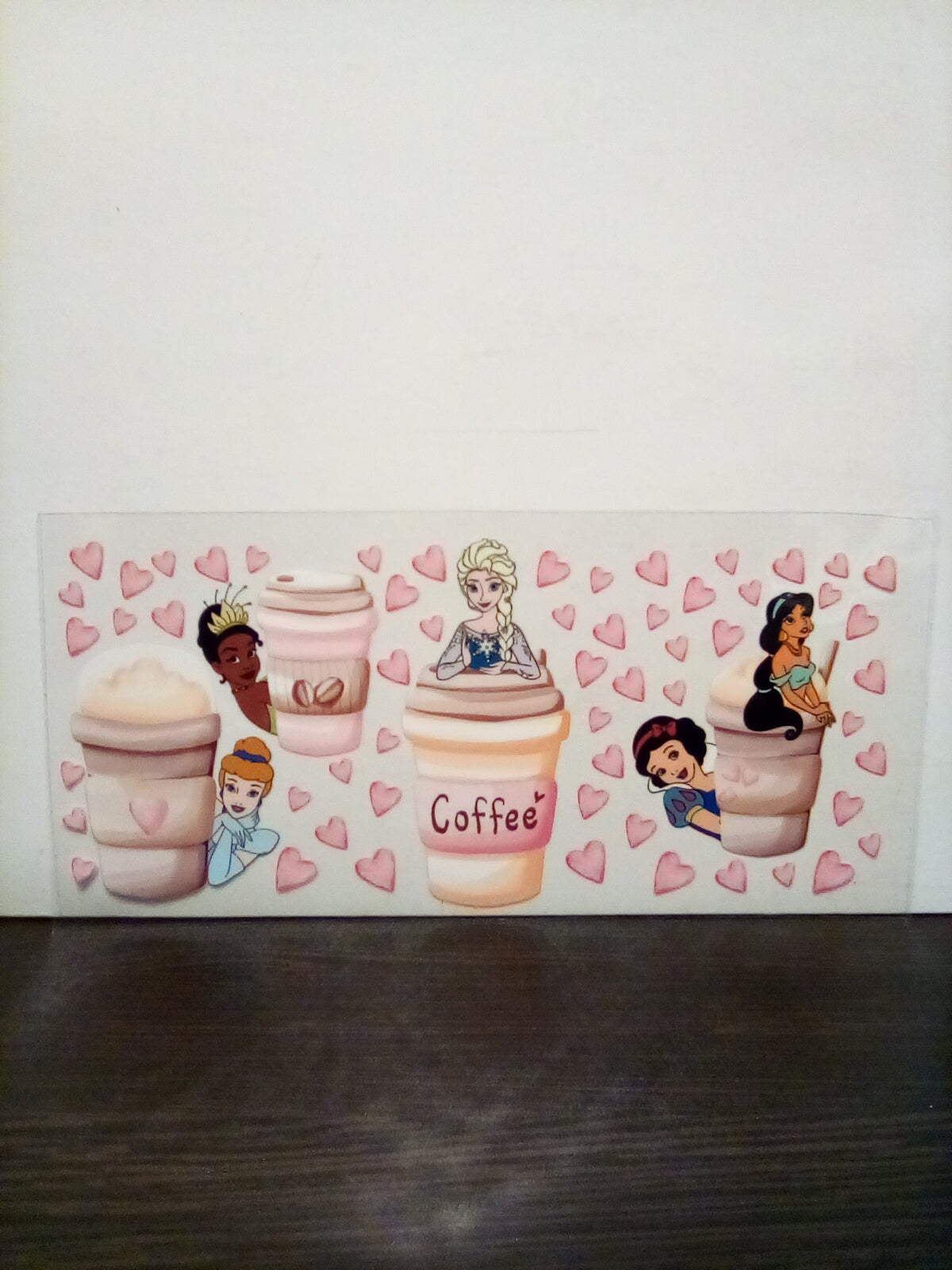 Coffee wrap with female Disney characters