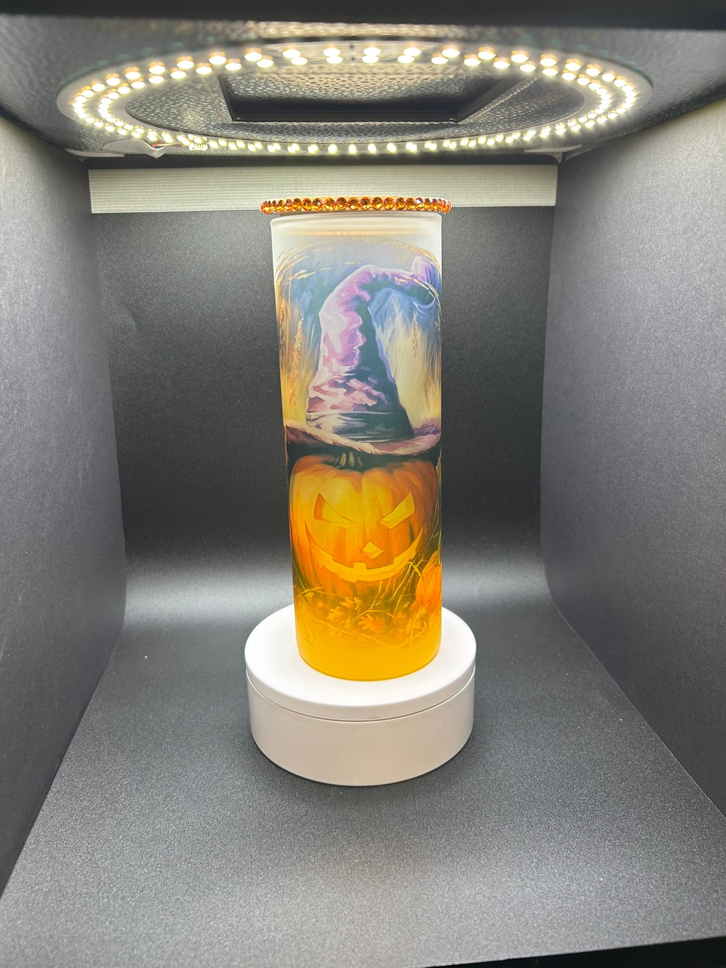 20oz Glass Tumbler Pumpkin