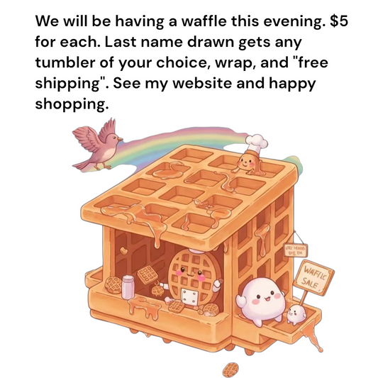 WAFFLE SALE-Custom Cup and Custom Pen