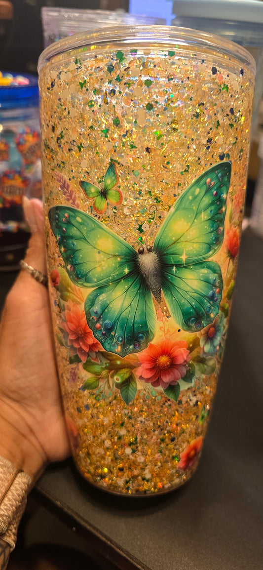 Butterfly snow globe