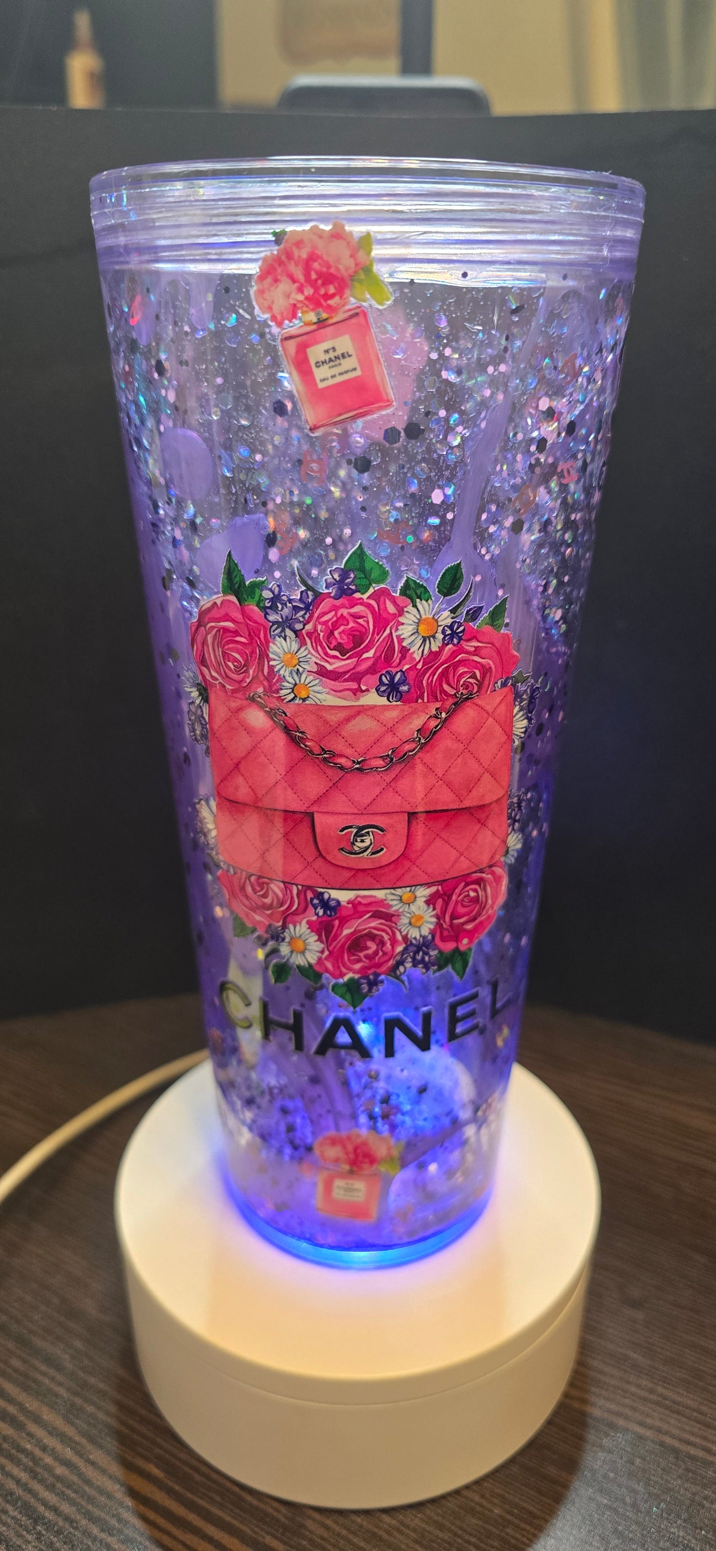 24 oz Chanel purse tumbler