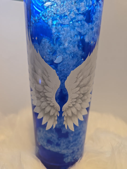 24 oz Angel Wing Cloud Tumbler