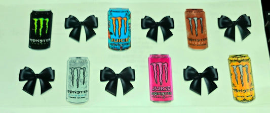 Monster drink and bows